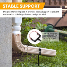 Soporte para Bajante Pluvial - Tamaño Ajustable y Resistente, Anclaje Inoxidable para Soporte de Tuberías, Fácil Instalación (Paquete de 4)