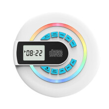 Lecteur CD Portable avec Haut-Parleur, Lecteur Walkman pour Voiture avec Émetteur FM, Affichage LCD AUX, Lumière RGB