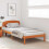 VidaXL vidaXL Bed Frame with Headboard Wax Brown 75 x 190 cm Solid Pine Wood 2