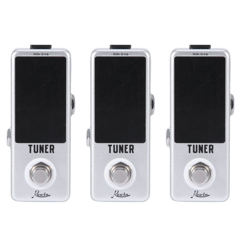 3X Rowin High Precision Guitar Chromatic Tuner Pedal Ture Bypass