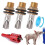 3pcs Automatic Pig Waterer System for Livestock - Stainless Steel Drinker with Brass Connector Kit 2