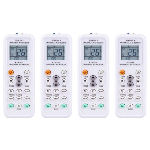 4X Universal 1000 in 1 LCD Low Power Consumption K-1028E Air Condition A/C Remote Control Controller
