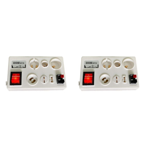 2X Multi-Interface Test Lamp Holder 12 Port Led Bulb Tester Versatile Led Lcd Tester for E27 B22 E14 Bulb Test EU Plug