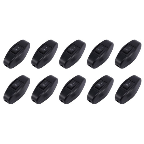 10X Black Bedroom  Off Button in   6A/250VAC 10A/125VAC