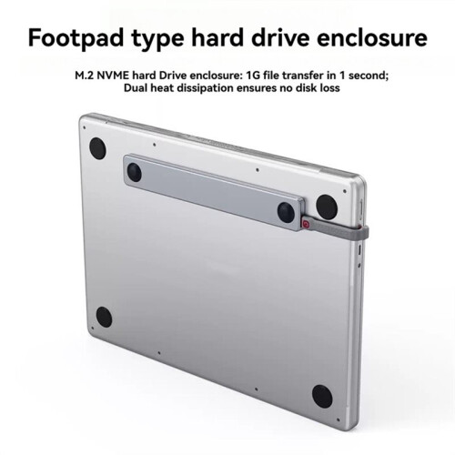 M2 SSD Case M.2 NVMe SSD External Enclosure Floor-Pad Type USB C Enclosure Adapter for 14 Inch Laptops 1