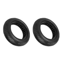 2pcs 10X2.70-6.5 Road Solid Tire Electric Scooter Hollow Explosion-Proof Air-Free Tire