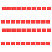 40pcs Red Marking Flags for Lawn, Lawn Marking Landscape Flags, Yard Watering Flags, Non-Stick Irrigation Flags