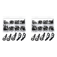 160 Pieces Fishing Rod Tip Repair Kit for Freshwater Saltwater Rods Stainless Steel Ceramic Ring Guide Replacement Kit