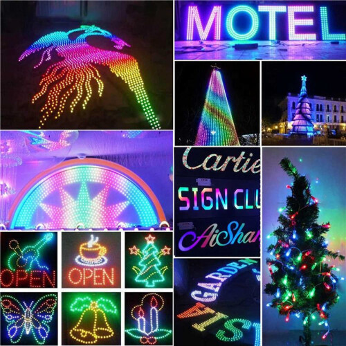 250Pcs WS2811 RGB LED Pixels Light Individually Addressable 12mm Diffused Digital Full Color LED Pixel Light DC12V 2
