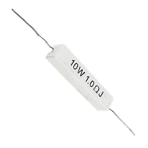 1.0 Ohm 10W Wirewound Ceramic Cement Resistor 20 Pcs 1