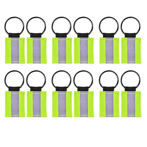 24Pcs Reflective Keychain, High Visibility Reflective Tags Reflective Pendants for Backpack Purse Dog Collar 1