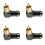 4 Uds. Conector RCA Conector de Audio Macho Codo de Ángulo Recto de 90 Grados Conector de Terminal de Altavoz para Soldar Cable de Vídeo 1