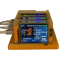 4X 1060KH/S NMMiner NerdMiner+4 Slots Stand Upgraded Harshrate Bitcoin Crypto Solo Miner 2.8 Inch Display for Home
