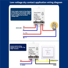 2X Tuya WiFi Dry Contact Module 10A Home Universal DIY Breaker Relay Work with Life Alexa 8-40V