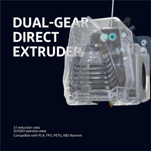 3D Printer Extruder for Neptune 3 Pro/3 /3 Max 3D Printer, Fully Assemble Dual-Gear Direct Drive Extruder