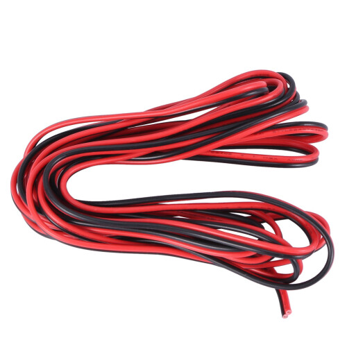 2X 20 Gauge per 3 Meter Red Black Zip Wire Awg Cable Power Ground Stranded Copper Car 1