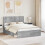 VidaXL vidaXL Bed Frame with Storage and Headboard Grey Sonoma 120 x 190 cm 1