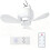 Silent Operation Ceiling Fan Light USB Rechargeable EnergySaving Hanging Fan Light with Remote Control Ceiling Lamp A 1