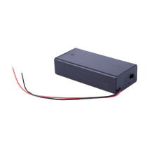 5X 3.7V 2X 18650 Battery Holder Connector Storage Case Box /OFF with Lead