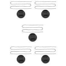 5X Univeral 49mm Center Pinch Front Lens Cap for DSLR Camera