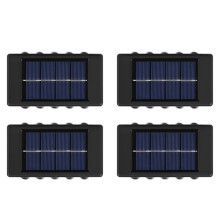 4X Solar Outdoor Wall Light Waterproof Garden Decor Lights Down Light Wall Waterproof External Wall Washer Solar Lamp