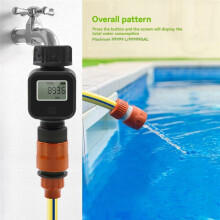 Water Flow Recorder Digital Water Flow Meter 3/4in Hose Water Meter for Measuring Water Usage and Flow Outdoor Gardens