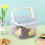 Metal Mesh Basket, Multi-Functional Hanging Kitchen Baskets Fruit Basket with Handle for Kitchen Bathroom Picnic 1