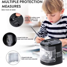 Auto Pencil Sharpener, Battery or USB Operated, Dual Holes, Dual Blades,Office,School Supplies Stationery
