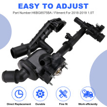 Engine Coolant Thermostat Assembly for Focus 2018-2019 1.0T H6BG8575BA GK2A12A648AA GK2Z12A648A W790446S900