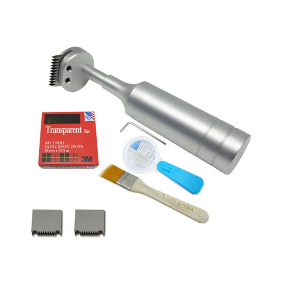 Qfh-A Manual Grid Adhesion Tester Grid-Cut Tester With 1Mm/2Mm 2 Blades With Magnifier Paint Film Grid Scratcher 6031555237034
