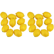 40 Sztuk Sztucznych Cytryn FałSzywe Cytryny Faux Cytryny Owoce w Kolorze żółTym 3 Cale DłUgośCi X 2 Cale SzerokośCi