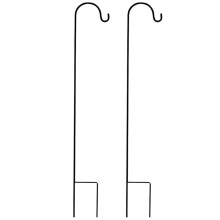 2X Shepherd Hooks Rust Resistant Garden Stake Outdoor Metal Plant Stand Hanger Bird Feeder Pole 120X10X1cm