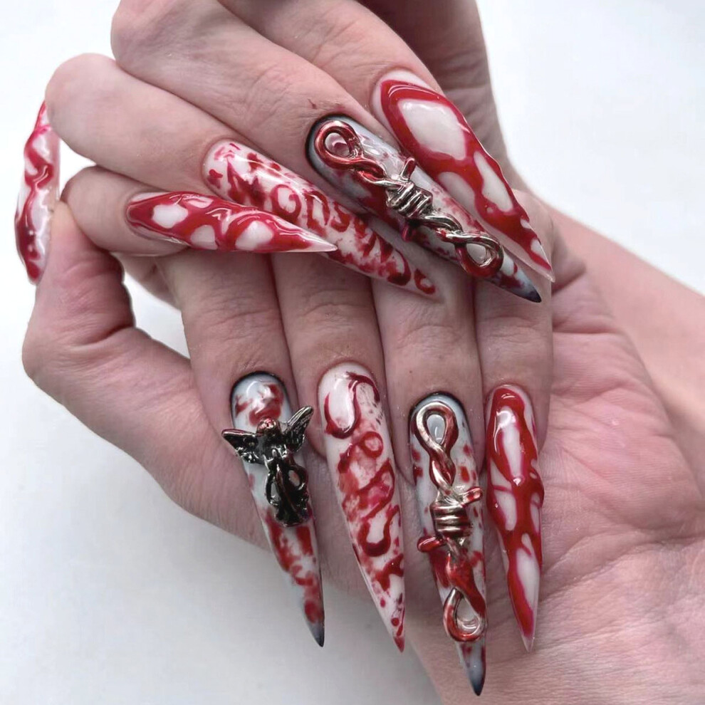 Dcph-Clothing Halloween Long Fake Nails For Manicure Lovers