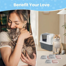 10er-Pack Ersatzfilter für Catit Katzentoiletten Jumbo/Standard/Catit Smartsift Katzentoilette, Dual-Action-Luftreinigungspad