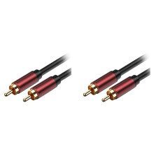 2X RCA Lotus Cable Subwoofer Cable AV Cable Lotus  Audio Cable Projection DVD TV Cable RCA to RCA 5M/16.4Ft