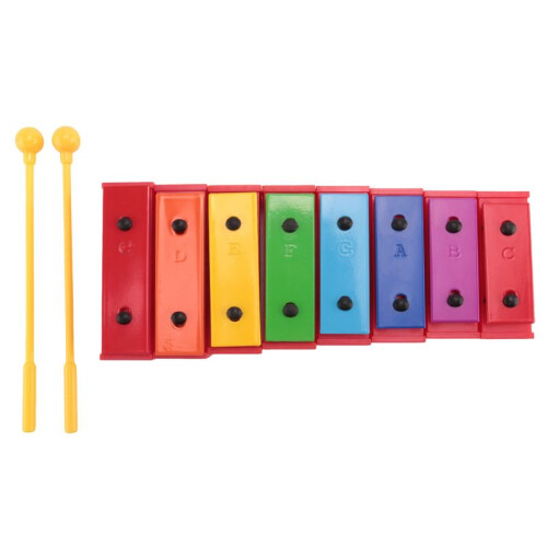 8X 8 Notes Chromatic Xylophone Glockenspiel Resonator Bells with Yellow Case 2