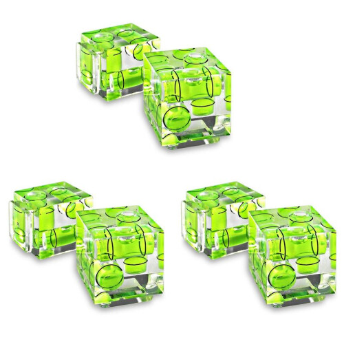 Triple 3 Axis Hot Shoe Bubble Spirit Level Compatible for    DSLR Camera (6 Pack)