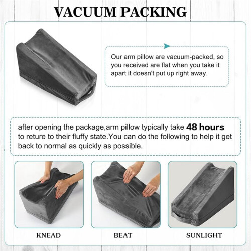 Arm Elevation Pillow , Soft Ergonomic Support Pillow for Elbow Rest Wedge Broken Arm Gifts with High Density Foam 2