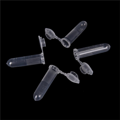 Microtubes Centrifuge Tube 2ml, Clear Plastic Small Vials with Caps for Sample Storage Without Leakage 2