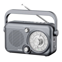 Tragbares Multifunktionsradio, FM/AM-Radio mit Vollem Frequenzbereich, TF-Karte, U-Disk, Musik-Player, Kabelloser -Lautsprecher für Den