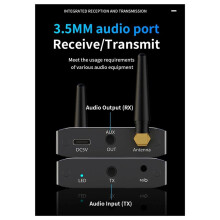 2 in 1 5.3 Audio Receiver Transmitter 3.5mm Aux Wireless Stereo Music Adapter for TV PC Speaker Car Headphones