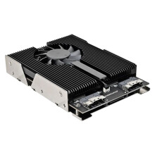 3.5inch SSD Hard Drive to 4x PCLE Nvme M.2 Ssdx4 Adapter with 60mm Fan 15pin Led Supports PCLE 4.0 64gbps