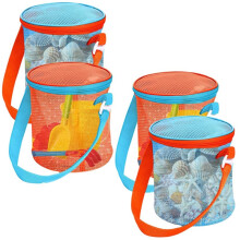 4pcs Sea Shell Bags for Beach Mesh Seashell Holder,Shelling Collecting Tools Travel Sand Toys Storage Bucket