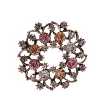 Crystal Flower Brooches for Women Vintage Crystal Flower Lapel Pin
