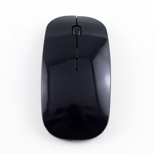(black,One size)24g Ultra Thin Usb Optical Wireless Mouse Cordless Computer Laptop Mouse Desktop