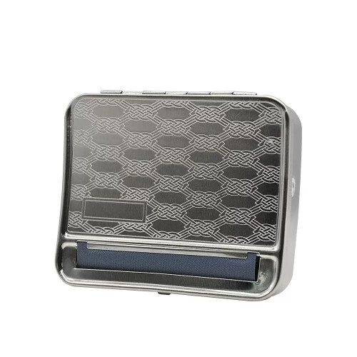 70mm Automatic Rolling Machine with Metal Tin Box, Durable Cigarette Tobacco Roller for Easy Rolling