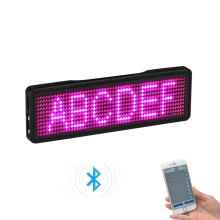Badge nominativo a LED Bluetooth ricaricabile, display luminoso di tipo 2 per eventi, feste e uso aziendale