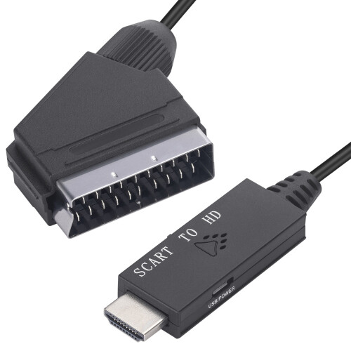 Μετατροπέας SCART σε HDMI, Προσαρμογέας βίντεο και ήχου με είσοδο SCART και έξοδο HDMI γ