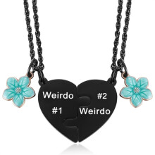 Matching Heart Necklace Set for 2, Friendship Gift for Women and Girls, BFF Jewellery for Best Friends and Sisters