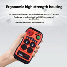 Q200 Industrial Remote Control 2-Button Waterproof IP65, Wireless Controller for Overhead Crane Industrial AC380V